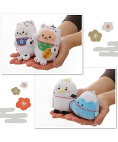 Mother garden しろたん 縁起物キーホルダー 《招き猫らっこいぬ》 単品