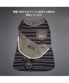 PET PARADISE スヌーピー お揃いTシャツ マルチボーダー 《グレー》 小型犬