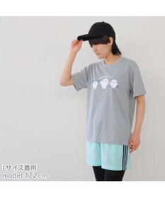 Mother garden しろたん ドライ ぱわー柄 Tシャツ 半袖 《灰色》  吸水速乾加工 レディース メンズ ユニセックス