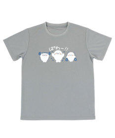 しろたん ドライ ぱわー柄 Tシャツ 半袖 《灰色》 吸水速乾加工