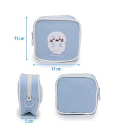 Mother garden しろたん サガラ刺繍 スクエアポーチ