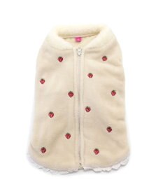 PET PARADISE ペットパラダイス 背中開き ベスト 苺 刺繍 中型犬 大型犬