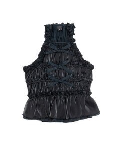 PET PARADISE cherircouture シャーリング キャミソール 《ブラック》 小型犬