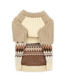 PET PARADISE ペットパラダイス ハーフジップアップ ニット 《モカ》 小型犬