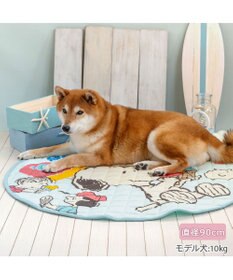 PET PARADISE スヌーピー 冷感柔らかマット 《アイス柄》 丸型 Ｍ