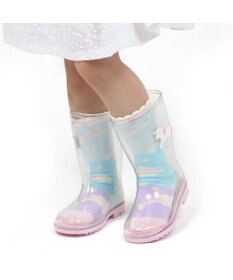 Mother garden マザーガーデン ユニコーン キッズ 長靴 靴下セット 《レインボー柄》 15/16/17/18/19/20cm