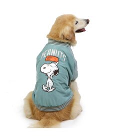 PET PARADISE スヌーピー 遠赤外線 スカジャン 《オリーブグリーン》 中型犬 大型犬