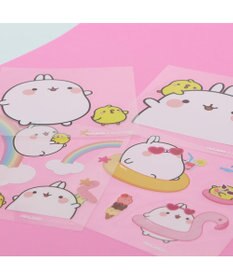 Mother garden マザーガーデン MOLANG モラン 防水・UV加工 どこでもステッカー 《4種 ネットショップセット 》