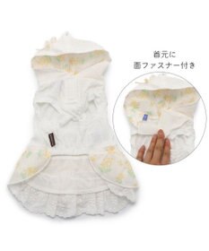 PET PARADISE 犬の服 犬 ワンピース 【小型犬】 ミモザ ホワイト グリーン