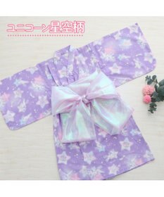Mother garden マザーガーデン 2024 ワンピース 浴衣 《ユニコーン 星空柄》 100/110/120/130/140