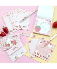 Mother garden マザーガーデン MOLANG モラン スクエアメモ & ミニレターセット いちご柄