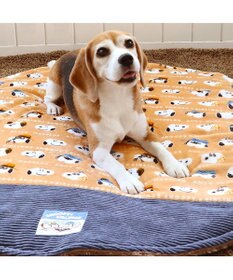 PET PARADISE スヌーピー 遠赤外線 ボアマット  丸型 《ブラザー柄》 (105cm)