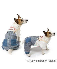 PET PARADISE ペットパラダイス パンツつなぎ 《ヒッコリー風》 小型犬