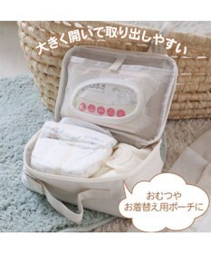Mother garden しろたん 顔ぼん柄 ポーチ おむつポーチ トラベルポーチ