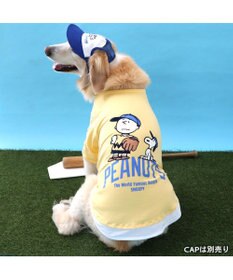 PET PARADISE スヌーピー Tシャツ 《ファインプレー柄》 黄色 中型犬 大型犬
