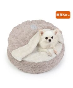 PET PARADISE ペットパラダイス  遠赤外線  寝袋 丸型《アラン柄》 50cm