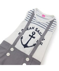 PET PARADISE ペットパラダイス エコメイド 天竺 パンツつなぎ 《マリン柄》 小型犬