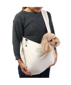 PET PARADISE ペットパラダイス リネン モバイル スリング キャリーバッグ《ホワイト》