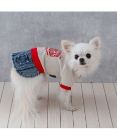 PET PARADISE J.PRESS デニム風 スカートつなぎ 小型犬