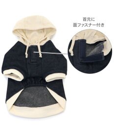 PET PARADISE Ｌｅｅ ニット デニム パーカー 中型犬 大型犬