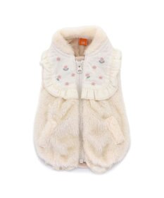 PET PARADISE ペットパラダイス ボア ジップベスト 《お花》 中型犬 大型犬