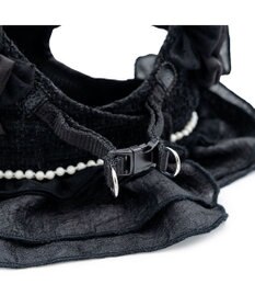 PET PARADISE cherircouture ツイード ベストハーネス 《ブラック》 Ｓ