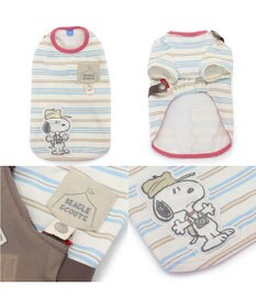 PET PARADISE スヌーピー お揃いTシャツ マルチボーダー 《ホワイト》 中型犬 大型犬