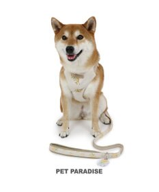 PET PARADISE ペットパラダイス スリム ハーネス＆リード 《ミモザ柄》 SM 中型犬