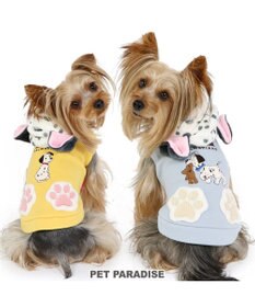 PET PARADISE 犬 服 秋冬 ディズニー 101匹わんちゃん パーカー 【小型犬】 イエロー グレー