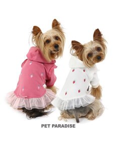PET PARADISE ペットパラダイス パーカー 苺柄 《ピンク》 小型犬