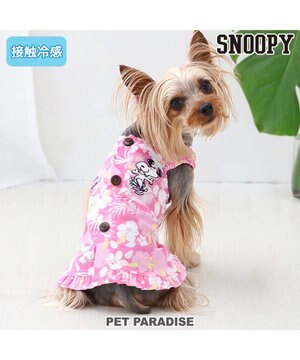  スヌーピー 背中開き アロハワンピース 小型犬
