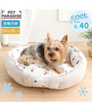  ペットパラダイス クールカドラー 丸型 《苺花柄》 Ｓ