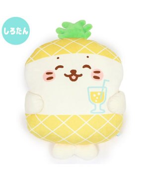  しろたん パイナップルパーティー クッション 《しろたん/らっこいぬ》 単品