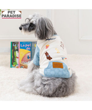  リサとガスパール 刺繍 レース Ｔシャツ 小型犬