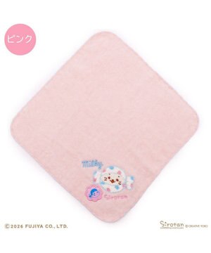  しろたん ミルキー刺繍タオル 《ピンク》 Peko×しろたん