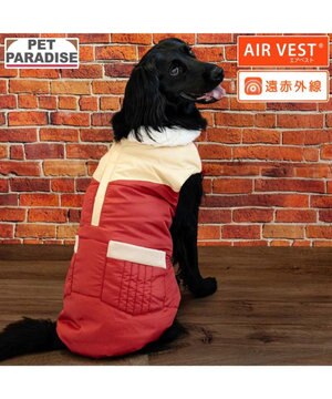  ペットパラダイス 保温 エアベスト レッド 中型犬 大型犬