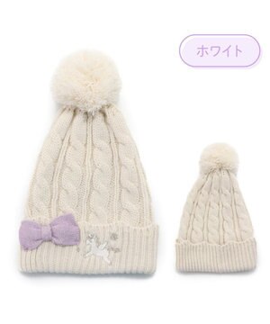  マザーガーデン ユニコーン キッズ ニット帽子 《ホワイト》