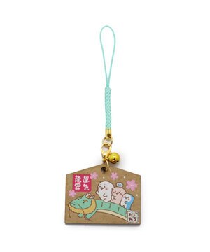  しろたん 木製絵馬 根付け  《運気龍昇》 単品