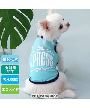  J.PRESS エコメイド ロゴ タンクトップ 《ブルー》 小型犬