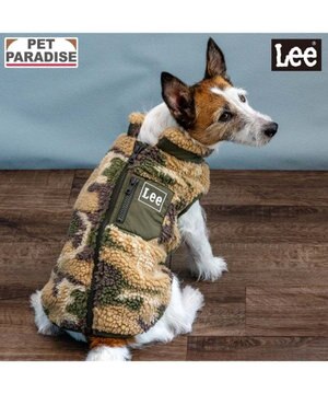  Lee カモフラージュ ボアベスト 小型犬