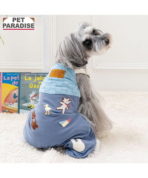  リサとガスパール 刺繍レース オーバーオール 小型犬