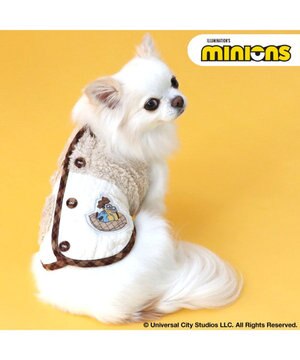  ミニオン 背中開き ボアベスト 《編み柄》 小型犬