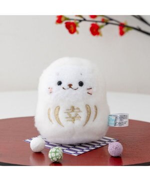  しろたん  福だるま マスコット 《白色》 単品