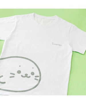  しろたん Tシャツ  半袖《前後でつながる柄》 ユニセックス