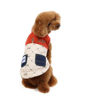  LEE 綿入ベスト モノグラム 《オレンジ》 小型犬