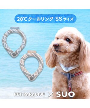  ペットパラダイス 28℃ クールリング 【ＳＳ】 《 水色 / ベージュ》