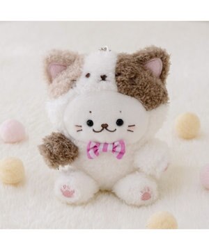  しろたん 猫キーホルダー 《三毛猫》 単品