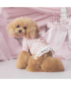  cherircouture フリルシャツ 《ピンク》 小型犬