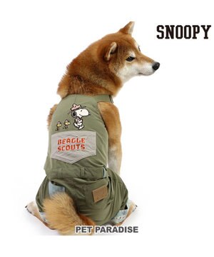  スヌーピー ビーグルスカウト オーバーオール 《キャンプ柄》 中型犬