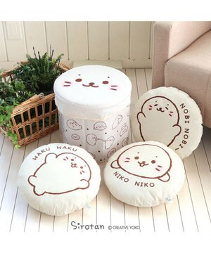  しろたん つみつみ 収納クッション 簡易組立式 2Way